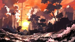 Landscapes sunset scenic Okami