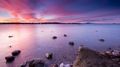 Landscapes sunset Sea nature