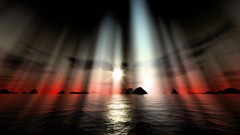 Landscapes sunset Sea nature