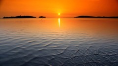 Landscapes sunset Sea nature