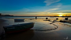 Landscapes sunset Sea nature Boats Spain sea shorelines