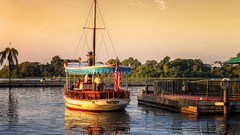 Landscapes sunset Sea nature cloud skies