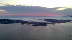 Landscapes sunset Sea nature cloud skies