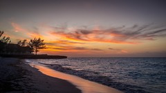 Landscapes sunset Sea nature cloud skies