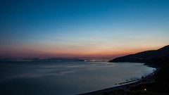 Landscapes sunset Sea nature cloud skies