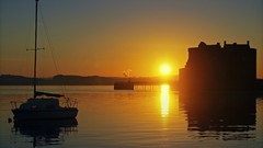 Landscapes sunset Sea nature cloud skies