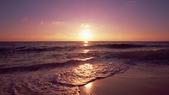Landscapes sunset Sea nature coast Beaches waves