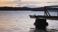 Landscapes sunset Sea nature horizon Docks