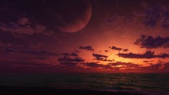 Landscapes sunset Sea nature Space abstract skies artistic 