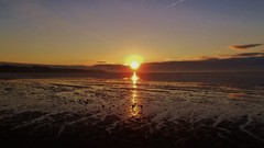 Landscapes sunset Sea nature sun clouds Beaches skies Risen