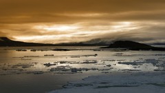 Landscapes sunset Sea nature sun clouds ocean land coast rocks 