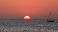 Landscapes sunset Sea nature sun ocean Boats Venus mediterranean