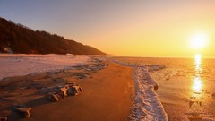 Landscapes sunset Sea nature sun ocean land Beaches