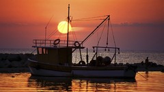 Landscapes sunset Sea nature sun ocean land coast