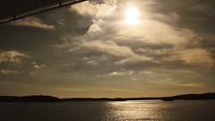 Landscapes sunset Sea sweden stockholm