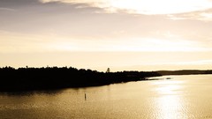 Landscapes sunset Sea sweden stockholm