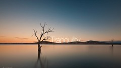 Landscapes sunset Sea water Australia dam Typography 