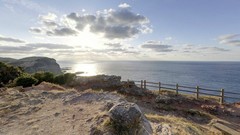 Landscapes sunset Sea water clouds Japan