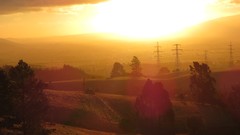 Landscapes sunset sun