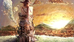 Landscapes sunset sun clouds hats cities skies scenic