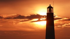 Landscapes sunset sun lighthouses skyscapes