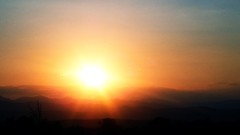 Landscapes sunset Trees Mountains skies