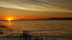 Landscapes sunset water