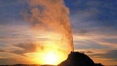Landscapes sunset white Wyoming Dome national park yellowstone