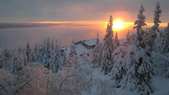 Landscapes sunset winter