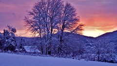 Landscapes sunset winter
