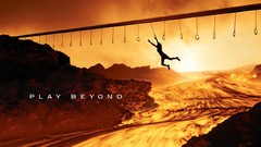 Landscapes text lava silhouettes hanging inspirational