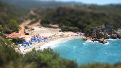 Landscapes tilt-shift bay