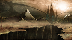 Landscapes tower hills fantasy