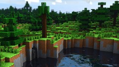 Landscapes Trees 3d minecraft forests Cinema4D