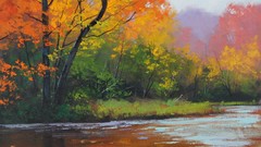 Landscapes Trees autumn paintings lakes artwork
