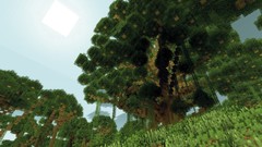 Landscapes Trees block minecraft fan art digital art video games