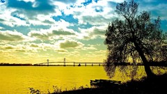 Landscapes Trees clouds