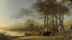 Landscapes Trees clouds hills sheep Ducks paintings lakes Cows 