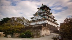 Landscapes Trees clouds Japan Asia Temples osaka forests David 