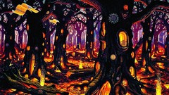 Landscapes Trees forests fantasy art surreal art Jacek Yerka