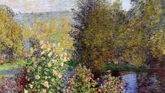 Landscapes Trees French paintings impressionism bushes forests 