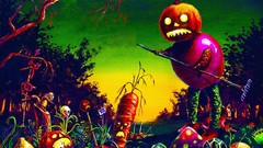 Landscapes Trees Garden paintings vegetables Halloween pumpkins 