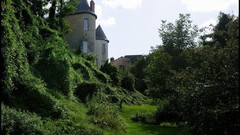 Landscapes Trees grass clouds Castles James Lapett