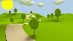 Landscapes Trees Green Garden digital art cgi