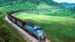 Landscapes Trees Green Railways trains railroads