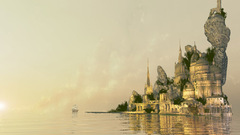 Landscapes Trees Islands Boats