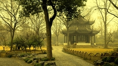 Landscapes Trees Japanese architecture