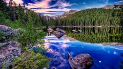 Landscapes Trees lakes forests