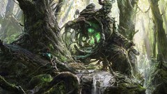 Landscapes Trees Monsters forests artwork