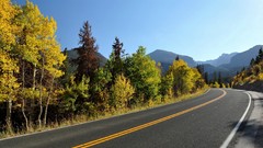 Landscapes Trees Mountains autumn roads